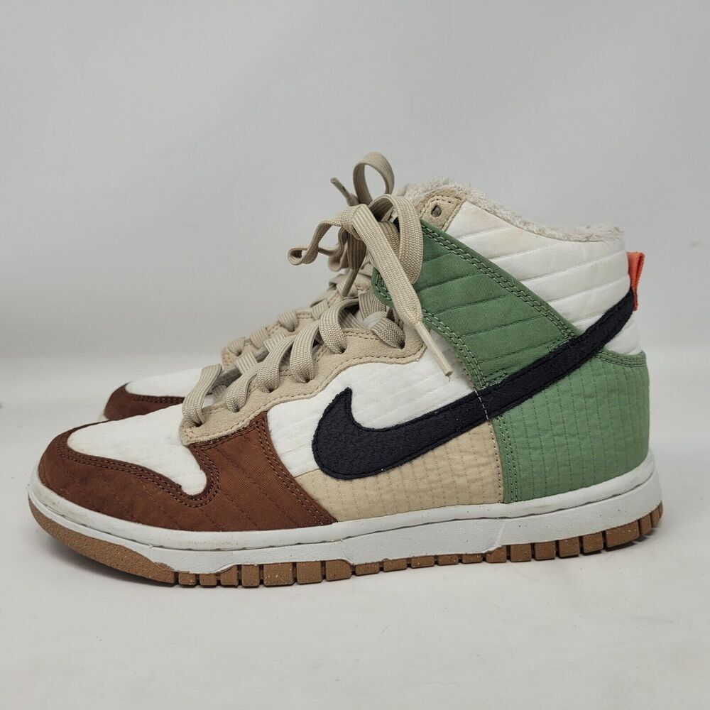 Nike Dunk High LX Next Nature Toasty Womens 6 Summit White Black Green Sneakers - Picture 9 of 16